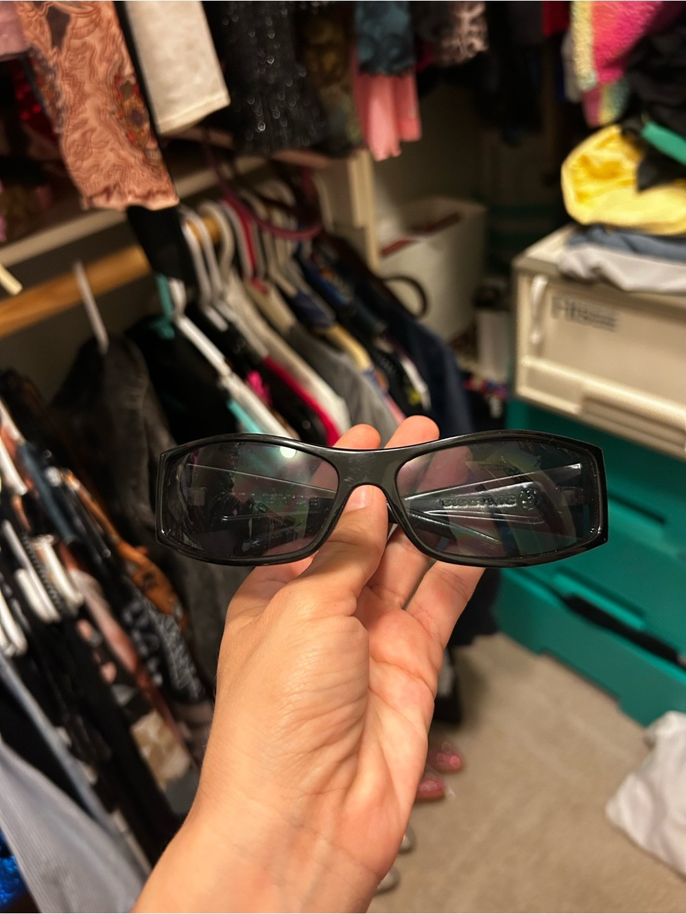Matte Black Rectangular Sunglasses